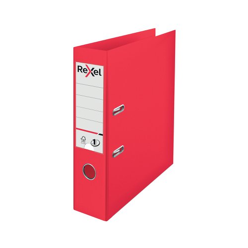 Rexel Choices 75mm Lever Arch File Polypropylene A4 Red 2115504