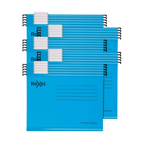 Rexel Classic Suspension Files A4 Blue (Pack of 25) 2115587 | ACCO Brands