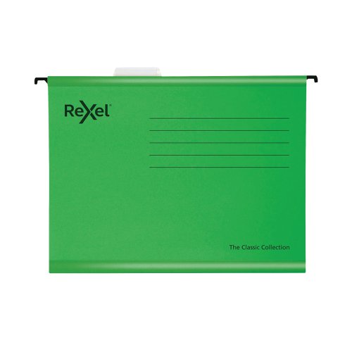 Rexel Classic Suspension Files Foolscap Green (Pack of 25) 2115591