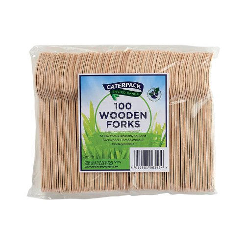 Caterpack Enviro Wooden Forks (Pack of 100) RY10568