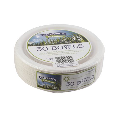 Super Rigid 7 Inch 12oz Biodegradable Bowls (Pack of 50) 3866