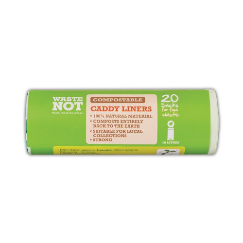 Waste Not Compostable Caddy Liner Bag 20 per Roll (6 Pack) 10629