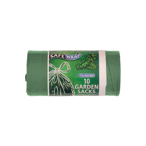 Safewrap Tie Handle Garden Refuse Sack 10 Per Roll Pack of 4 0464