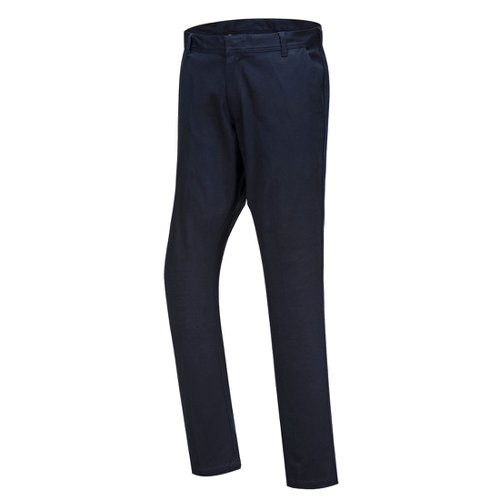 Portwest Stretch Slim Chino Trousers 28 Dark Navy