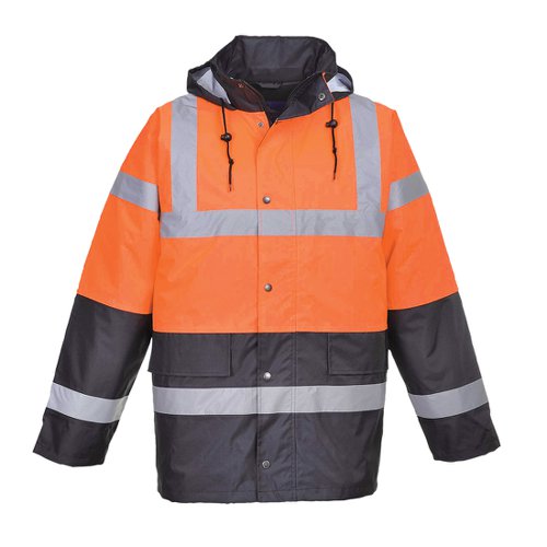 Portwest Hi Vis Contrast Winter Traffic Jacket S Orange