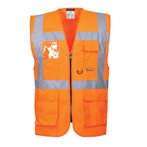 Portwest Berlin Hi Vis Executive Vest 5XL Orange (Pack of 10)