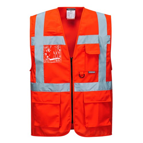 Portwest Berlin Hi Vis Executive Vest 3XL Red (Pack of 10)