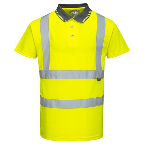 Portwest Hi Vis Polo Shirt S/S XS Yellow