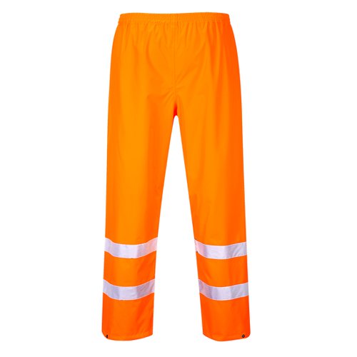 Portwest Hi Vis Rain Traffic Trousers L Orange