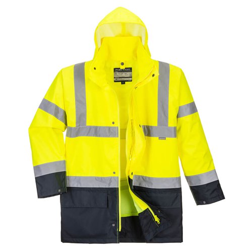 Portwest Hi Vis 5-in-1 Contrast Essential Jacket L Yellow/Blk