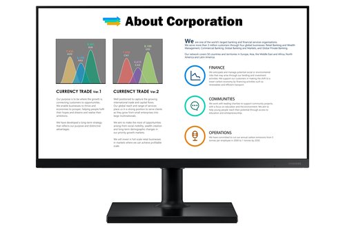 Samsung T45F 22 Inch Full HD Height Adjustable Monitor LF22T450FQRXXU