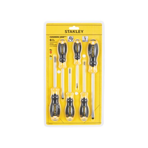 Stanley C/Grip 6 Piece Pozidriv Phillips Screwdriver Set STHT16172-0
