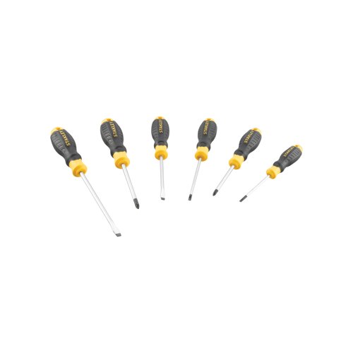Stanley C/Grip 6 Piece Pozidriv Phillips Screwdriver Set STHT16172-0