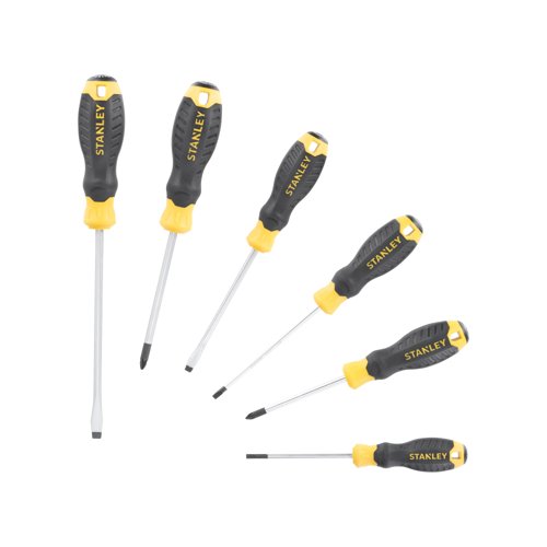 Stanley C/Grip 6 Piece Pozidriv Phillips Screwdriver Set STHT16172-0
