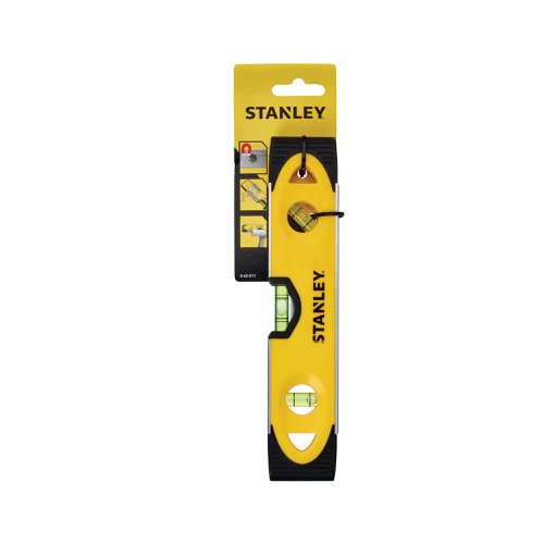 Stanley Magnetic Shock Resistant Torpedo Spirit Level 230mm Yellow/Black 0-43-511