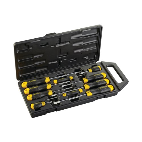 Stanley Cushion Grip 10 Piece Pozidriv Screwdriver Set 2-65-014
