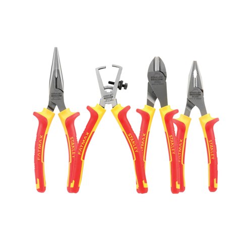 Stanley Fatmax 4 Piece VDE Plier Set Pack of 3 4-84-489