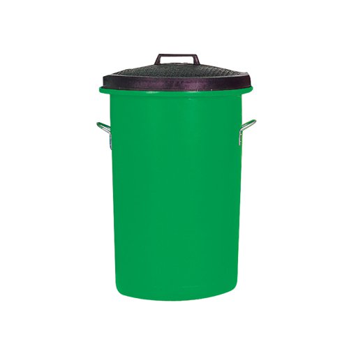 Heavy Duty Coloured Dustbin 85 Litre Green 311965