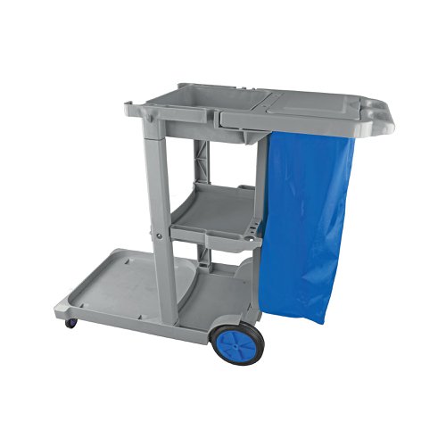 Multipurpose Janitorial Trolley Grey W500xD970xH1140mm 101272