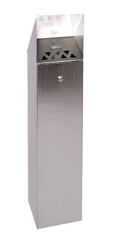 Silver Hooded Top Cigarette Ash Tower Bin 6.6 Litre 317468