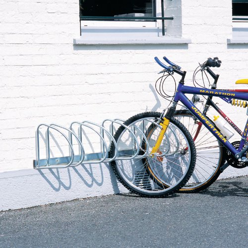 VFM Aluminium Wall/Floor Mounted 4-Bike Cycle Rack 320080