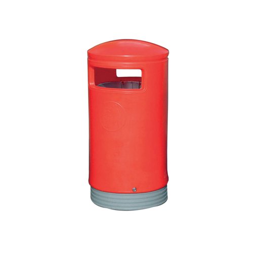 Outdoor Hooded Top Bin 75 Litre Red 321773