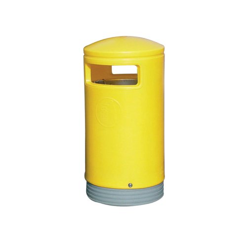 Outdoor Hooded Top Bin 75 Litre Yellow 321774 | HC Slingsby PLC