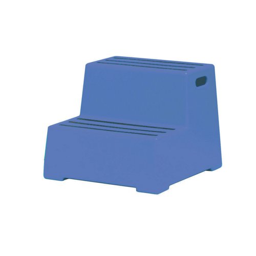 Blue Plastic 2 Tread Safety Step 325095