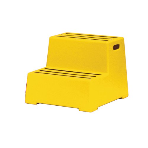 Yellow Plastic 2 Tread Safety Step 325097