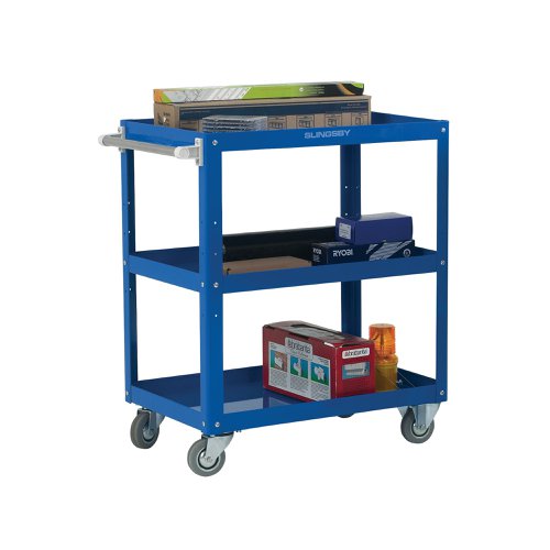 Works Blue 3-Tier Trolley 329944 | HC Slingsby PLC