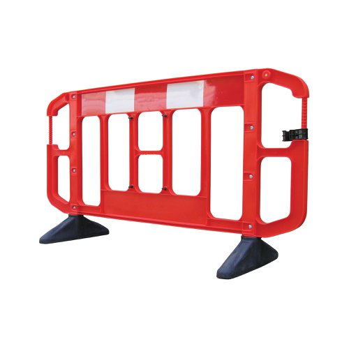 SBY16904 | Made from injection molded plastic, the VFM Titan 2-Metre Barrier allows you to cordon off areas that are dangerous, such as areas where construction is underway. The bright red design is a clear indicator of the potential of danger and is also highly visible and hard to miss. Barriers can be linked together to form lines or boxes, giving you the flexibility to properly cordon off areas - even on uneven surfaces.