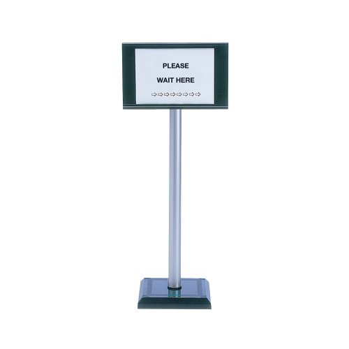 SBY18396 | Allowing you to display messages in a clear and easy fashion, the VFM Post with Sign Holder is ideal for a range of business and can be used indoors or out. The post is crafted from durable PVC and features a sign holder that fully encapsulates your sign, preventing damage from spoiling your message. The post head includes two hooks that allow you to use it as part of a barrier system (ropes and chains available separately).