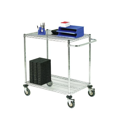 Mobile Trolley 2-Tier Chrome 373001 | HC Slingsby PLC