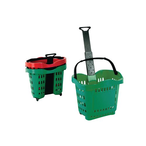 Giant Shopping Basket/Trolley Green SBY20755