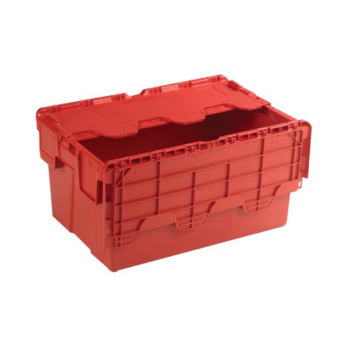 Store your goods and possessions safely and securely with this polypropylene container with an attached lid. Manufactured from strong, durable material it has a reinforced base for conveyor use and securely protects the contents from damage. The container is capable of handling a range of temperatures from -20 degrees Celsius to +80 degrees Celsius for effective storage in a range of environments.