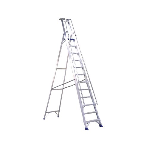 Aluminium 10 Steps Ladder With Platform 377860