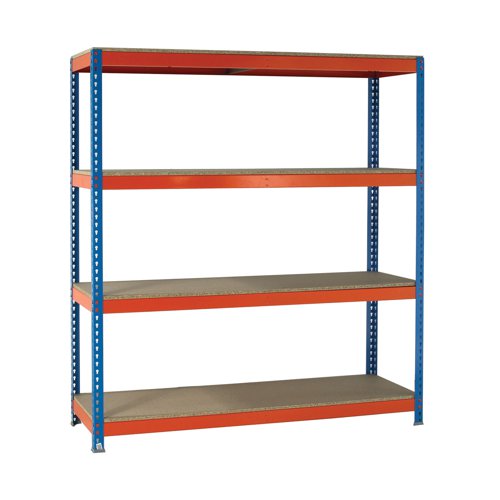 VFM Orange/Zinc Heavy Duty Painted Shelving Unit 379028 | HC Slingsby PLC