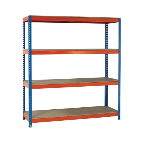 VFM Orange/Zinc Heavy Duty Boltless Shelving 379045 | HC Slingsby PLC