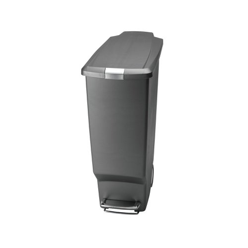 Grey Slim Plastic Pedal Bin 40L 382650