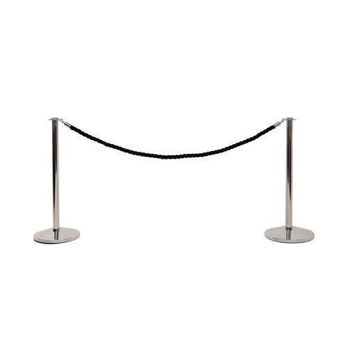 SBY65795 | This pack of 2 barrier posts, finished in a polished stainless steel finish will look stylish in any situation, ideal for managing queues or to corden areas, combine as many posts and ropes as required. Each post has 2 forged rope hooks. Rope is supplied separately.