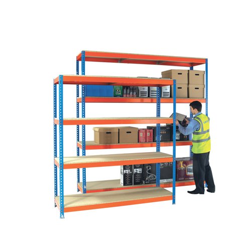 Heavy Duty Painted Additional Shelf 1500x450mm Orange/Zinc 378850 Racking & Shelving SBY92218