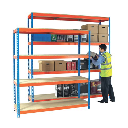 Heavy Duty Painted Additional Shelf 1500x600mm Orange/Zinc 378853 Racking & Shelving SBY92220