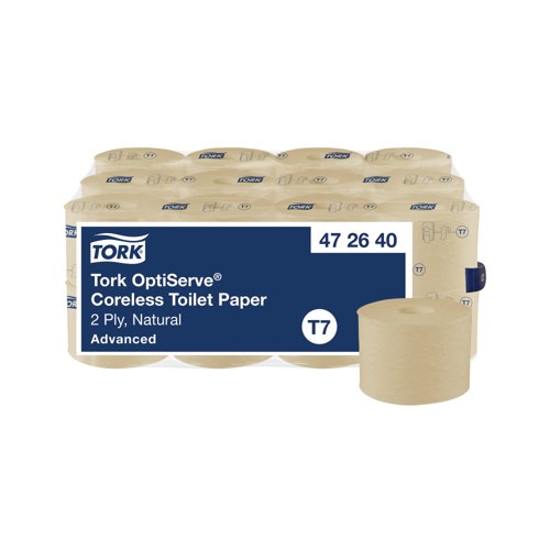 Tork OptiServe Coreless Toilet Paper Roll Natural Pack of 24 472640