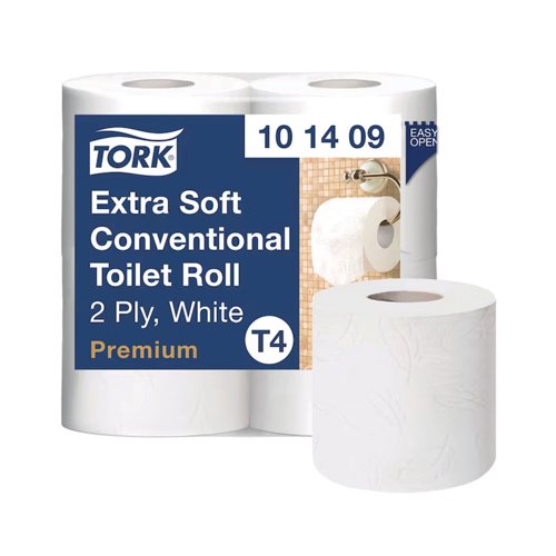 Tork Extra Soft Conventional Toilet Roll Premium 2-Ply 200 Sheets Per Roll 9x4 (Pack of 36) 101409