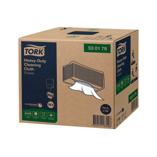 Tork Cleaning Cloth Heavy-Duty Folded 105 Sheets (Pack of 4) 530179