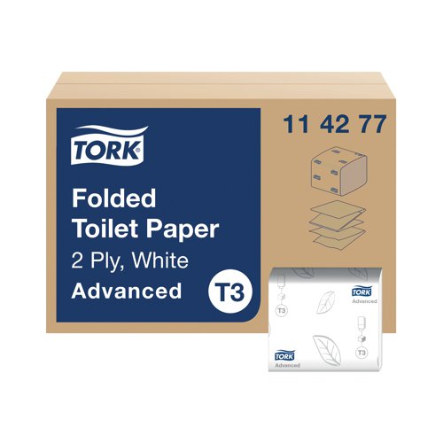 Tork Folded Toilet Paper White (Pack of 8712) 114277