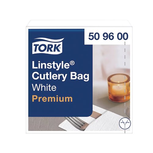 Tork Linstyle Cutlery Bag White (Pack of 50) 509600