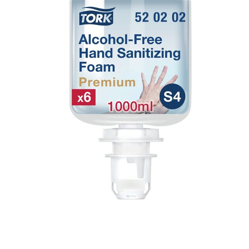 Tork Alcohol-Free Foam Sanitiser 1000ml (Pack of 6) 520202 | Essity