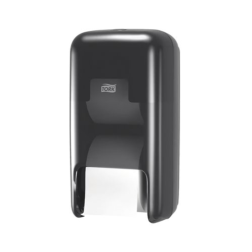 Tork OptiServe Coreless 2-Roll Toilet Roll Dispenser Black 558042