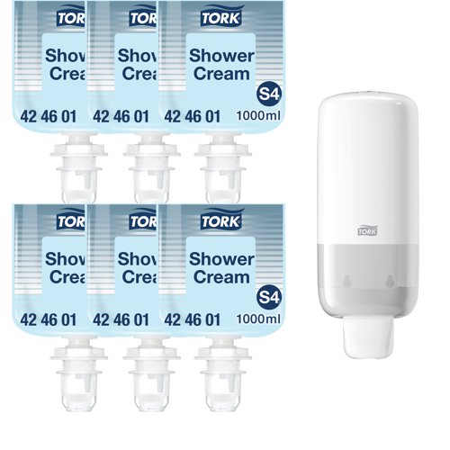 Tork Shower Cream Pack of 6 + FOC Dispenser